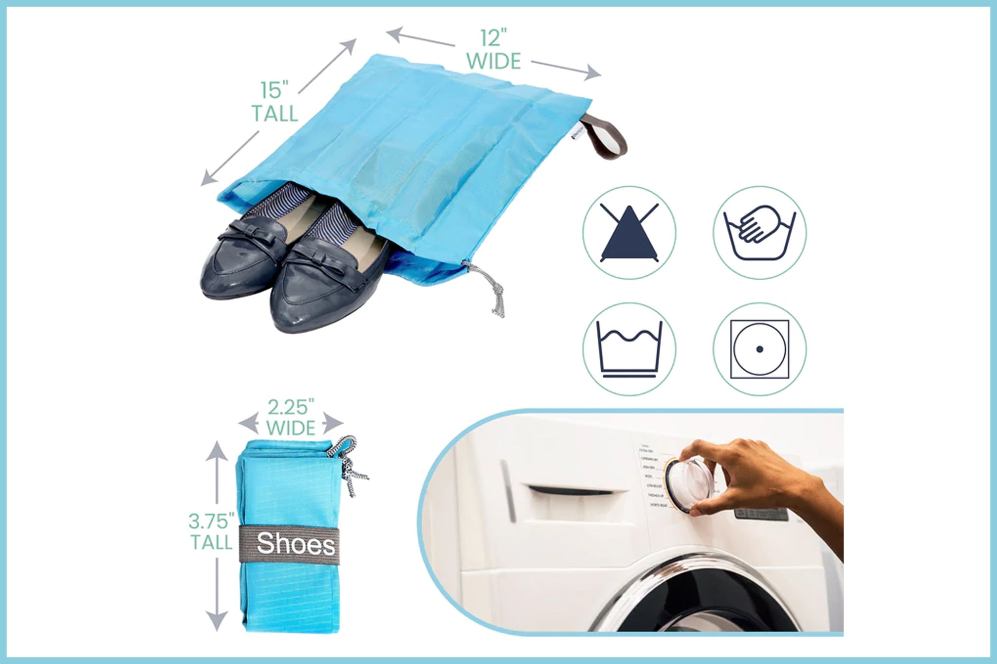  EzPacking Travel Laundry Bag with Drawstring/Foldable