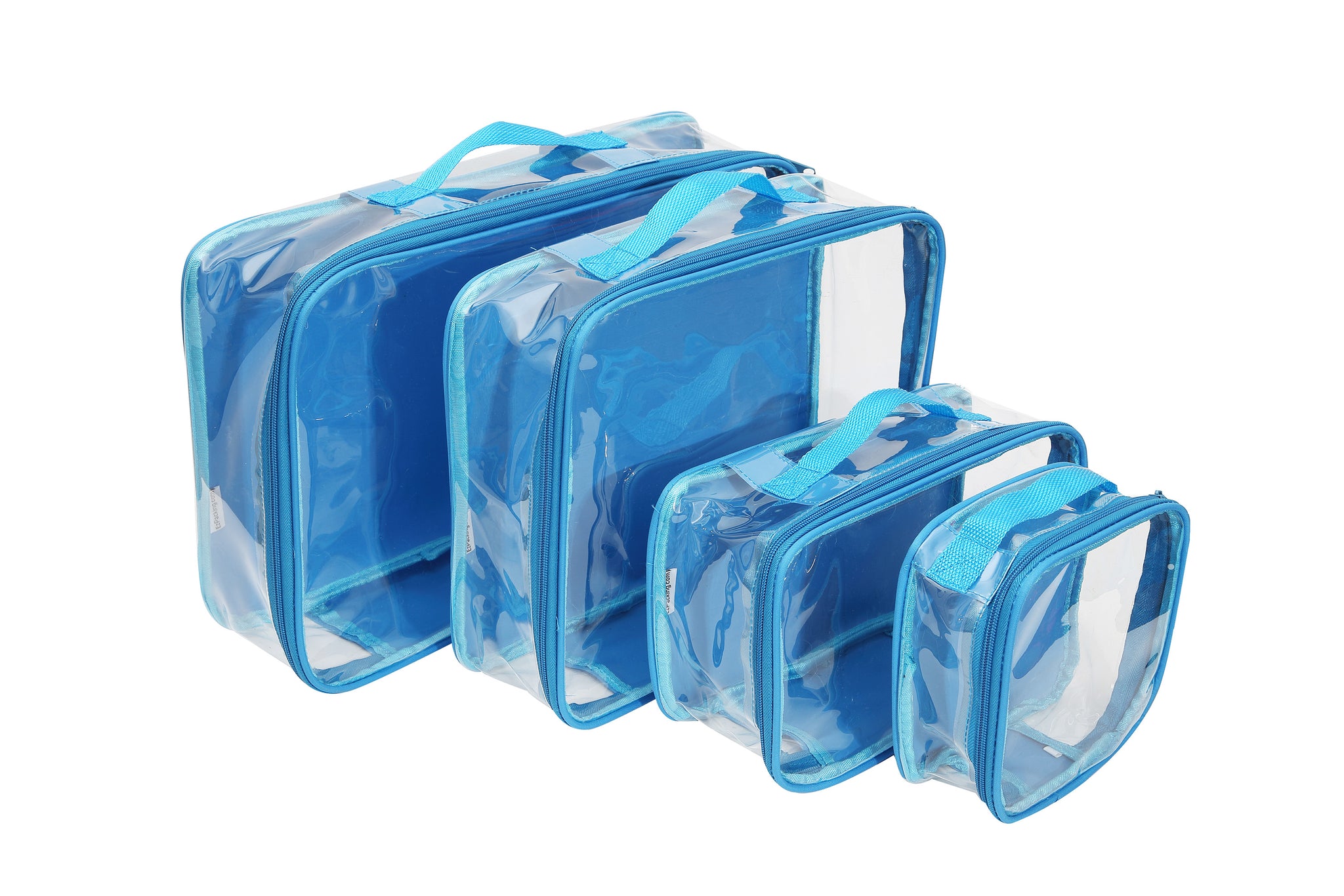 Clear Packing Cubes and Travel Accessories (14PC Set) - Transparent,  See-Through Organizers for Luggage - Suitcase PVC Divider Bags – EzPacking